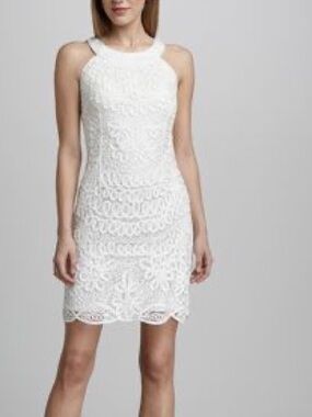Sue Wong beautiful white laced Y2K dress from Neiman Marcus.